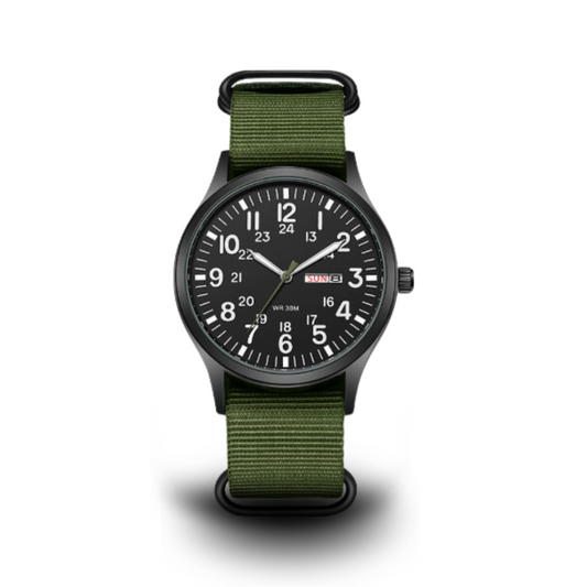 ShadowTime | Militaire Horloge – Luminescente Precisie voor Avonturen en Nacht