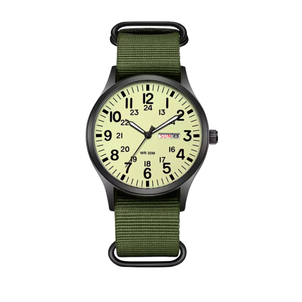 ShadowTime | Militaire Horloge – Luminescente Precisie voor Avonturen en Nacht
