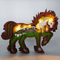 Creatieve Houten Bosdieren Decoratie - Handgemaakte Wanddecoratie