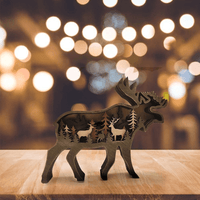 Creatieve Houten Bosdieren Decoratie - Handgemaakte Wanddecoratie