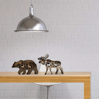 Creatieve Houten Bosdieren Decoratie - Handgemaakte Wanddecoratie