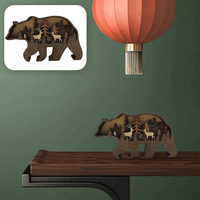 Creatieve Houten Bosdieren Decoratie - Handgemaakte Wanddecoratie