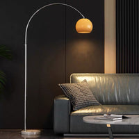 Mira Vloerlamp Dôme Modern Metaal/Marmers/Acryl Wit/Oranje Woonkamer