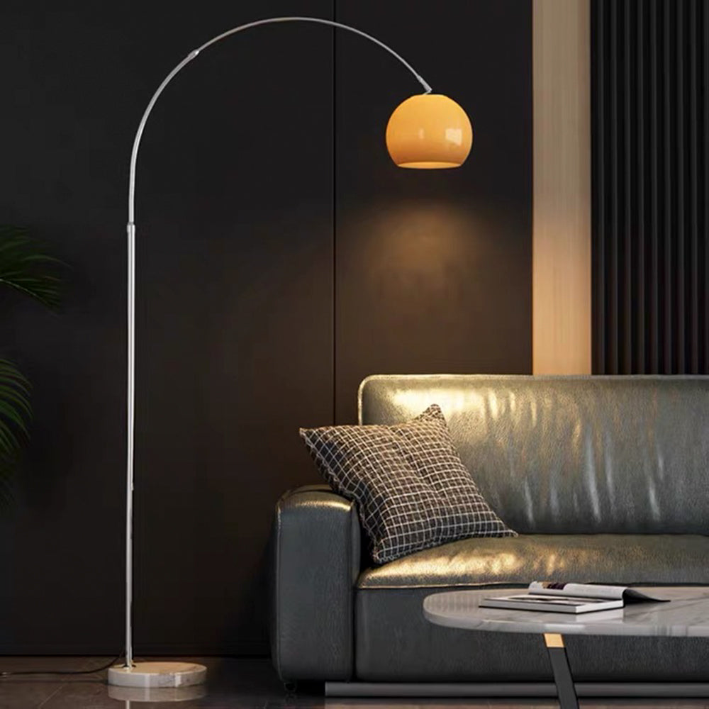 Mira Vloerlamp Dôme Modern Metaal/Marmers/Acryl Wit/Oranje Woonkamer