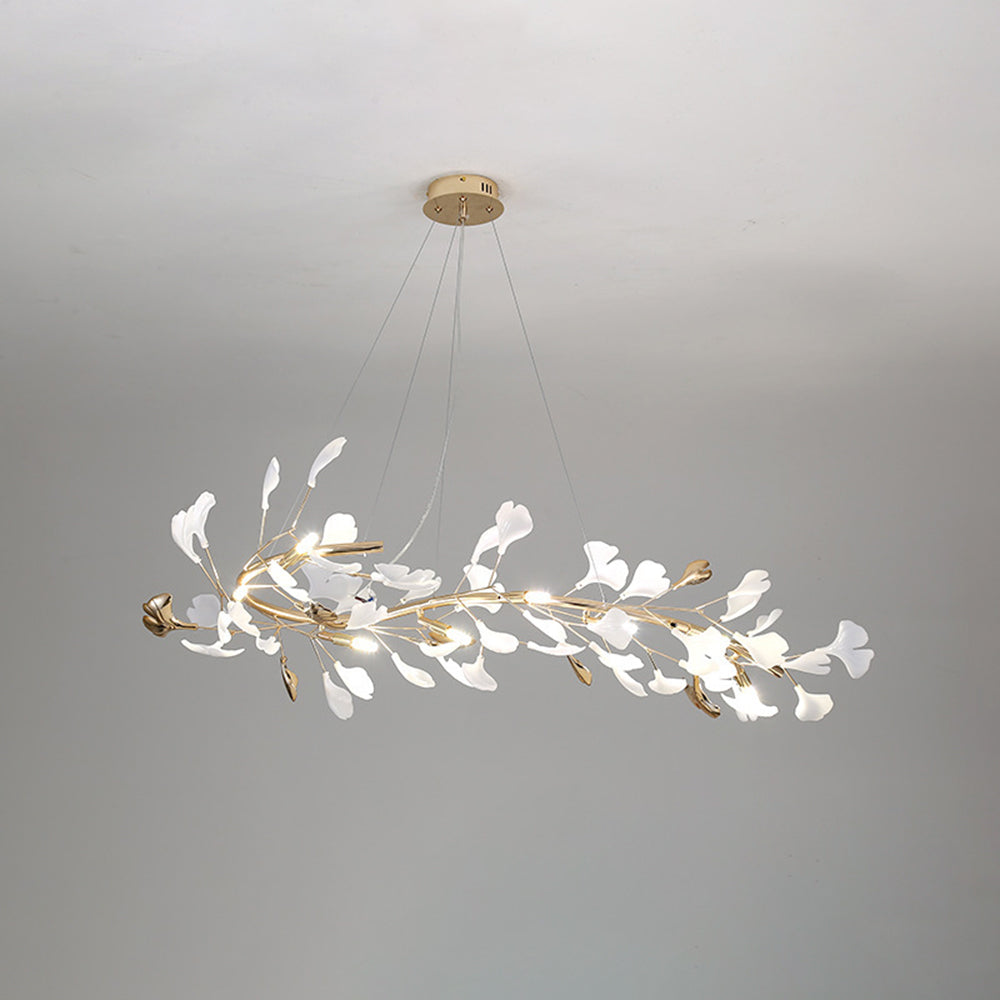 Olivia Moderne Art Deco Metaal & Keramiek Kroonluchter, Goud