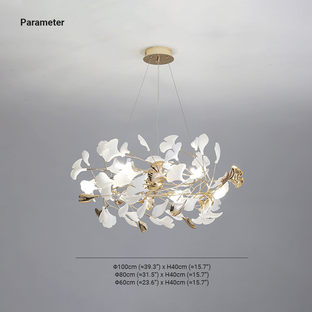 Jarn Hanglamp Blad/Multi Modern Metaal/Porselein Goud/Wit Woonkamer