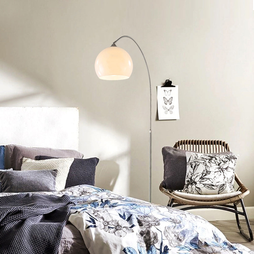 Mira Vloerlamp Dôme Modern Metaal/Marmers/Acryl Wit/Oranje Woonkamer