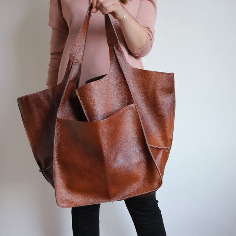 Oversized Weekend Handtassen van Leer