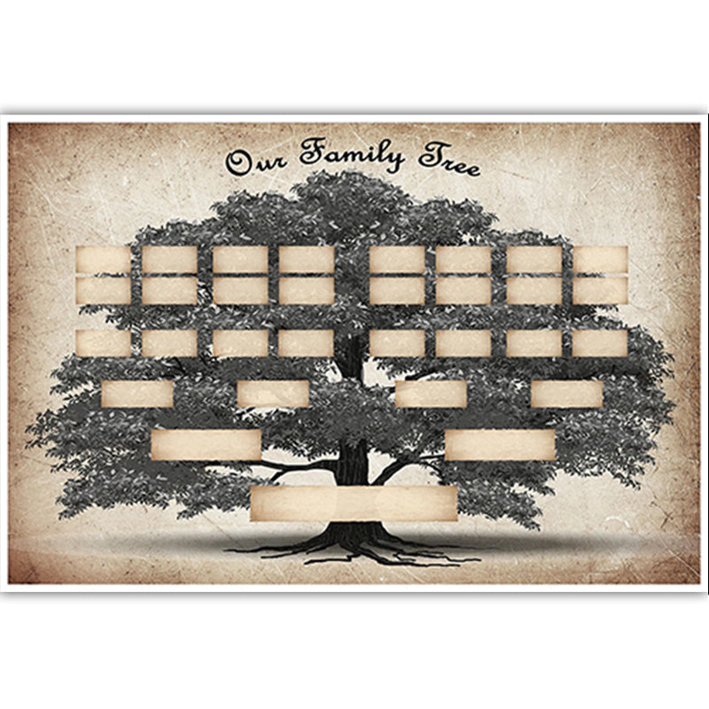 Stamboomdiagram voor 6 generaties - Decoratie voor thuis
