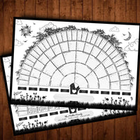 Stamboomdiagram voor 6 generaties - Decoratie voor thuis
