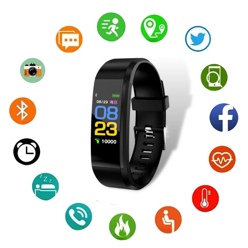 Slimme Horloge voor Senioren - Eenvoudige Bediening - Gezondheids- en Trainingsmonitoring