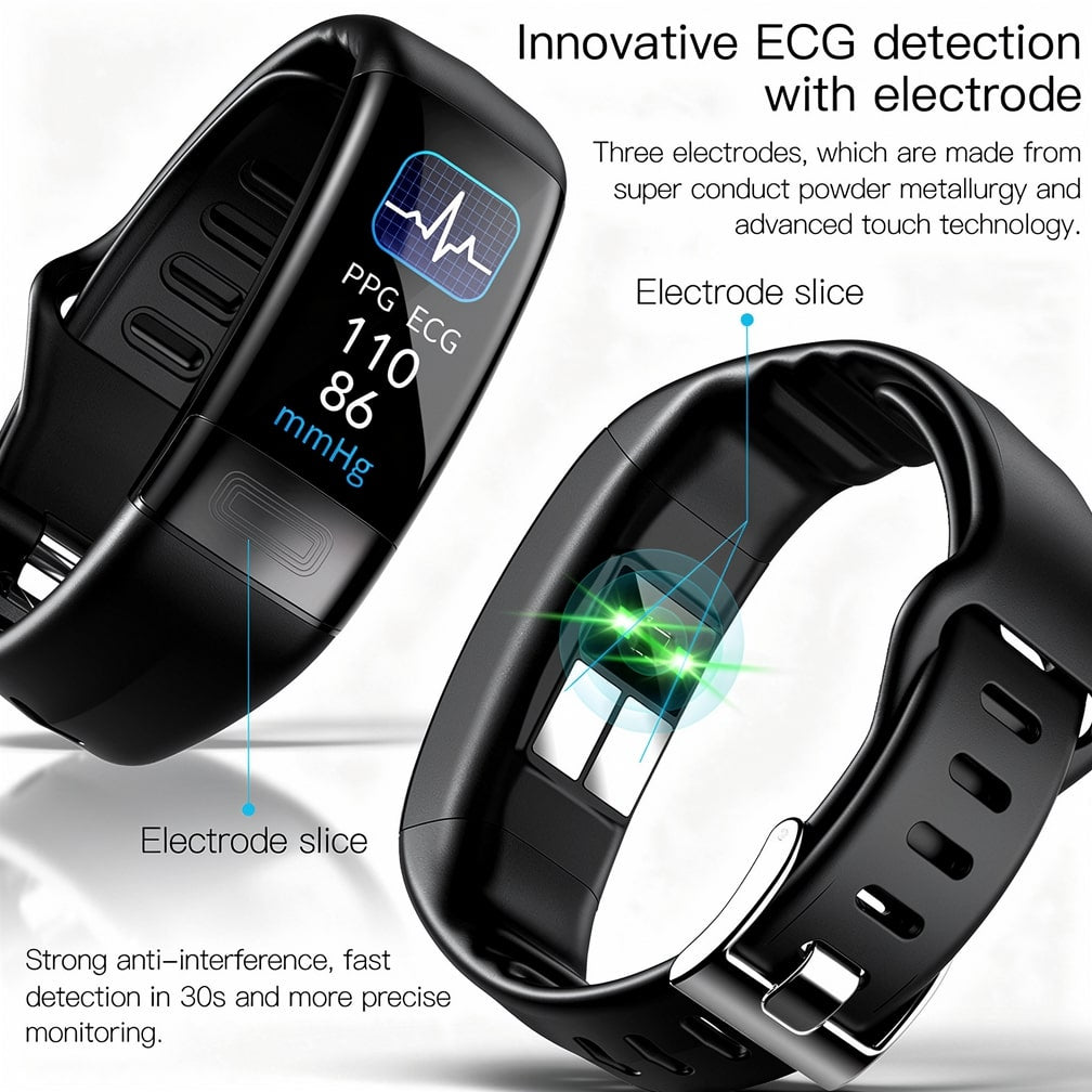 Smartwatch met EKG, Hartslag, Bloeddruk & Slaaptracking voor Dames en Heren | Fitness Tracker | Vitaro