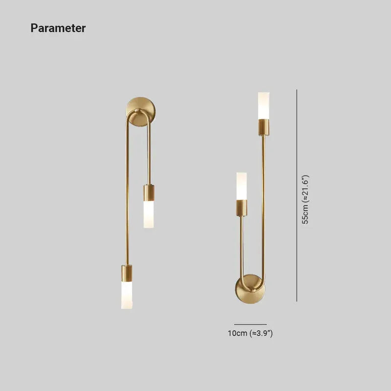 Rime Moderne Wandlamp voor Bedzijde Goud 2 STUKS