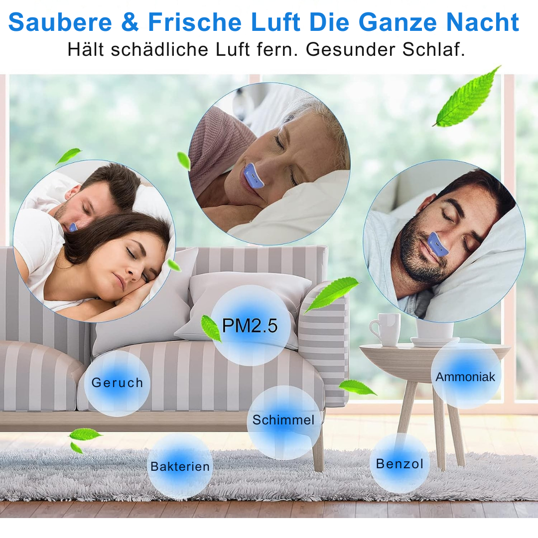 SnoreFree | Micro-CPAP Slaapapneu-apparaat voor Reizen & Anti-Snurken
