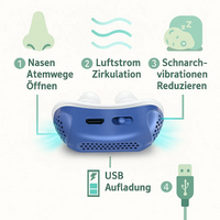 SnoreFree | Micro-CPAP Slaapapneu-apparaat voor Reizen & Anti-Snurken