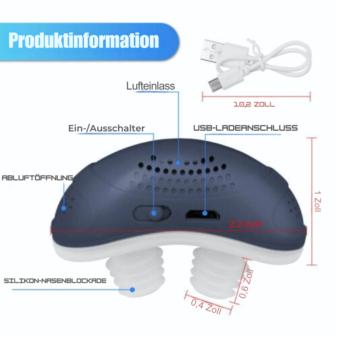 SnoreFree | Micro-CPAP Slaapapneu-apparaat voor Reizen & Anti-Snurken