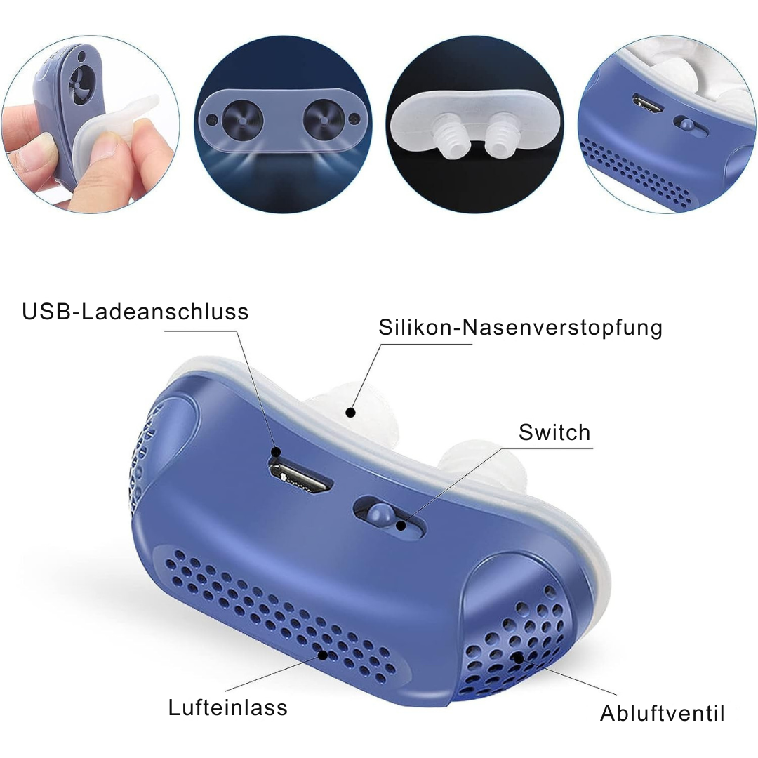 SnoreFree | Micro-CPAP Slaapapneu-apparaat voor Reizen & Anti-Snurken