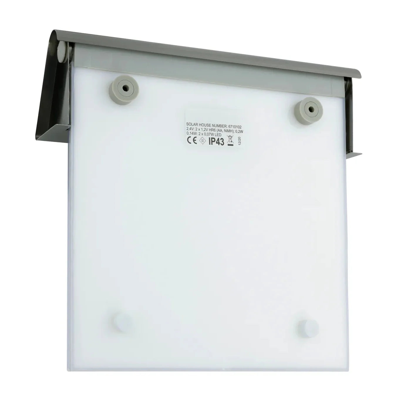 Zonne-energie Huisnummer met LED-verlichting zonder stroom van roestvrij staal | Solarno