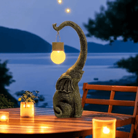 Zonne-energie Koper Olifant Lamp