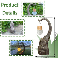 Zonne-energie Koper Olifant Lamp