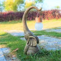 Zonne-energie Koper Olifant Lamp