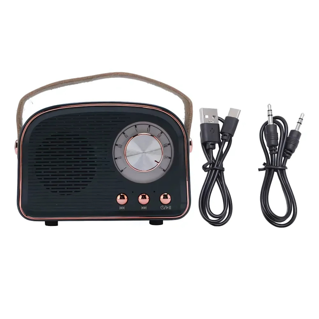 SoundJoy | Retro Draagbare Luidspreker met FM Radio
