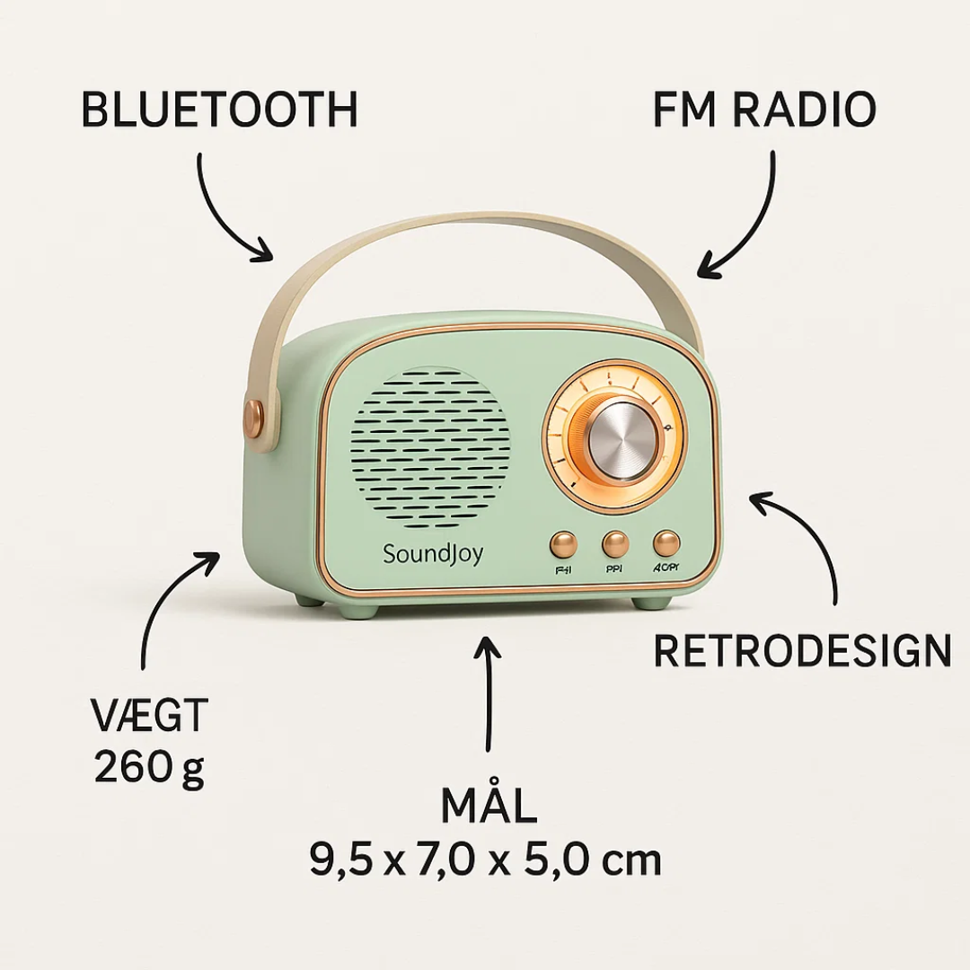 SoundJoy | Retro Draagbare Luidspreker met FM Radio