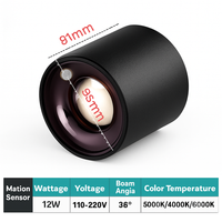 LED bewegingssensor spot 12W opbouw Anti-verblinding slim trap slaapkamer huis