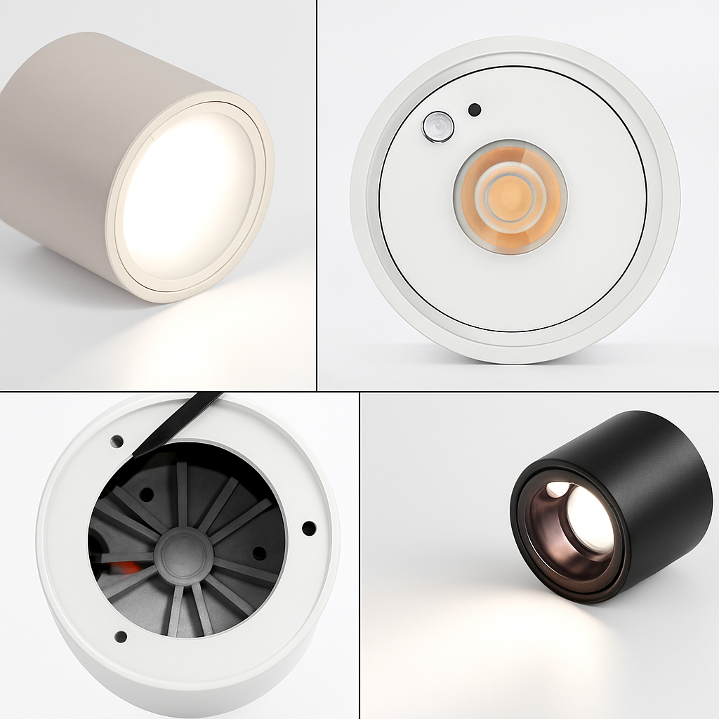 LED bewegingssensor spot 12W opbouw Anti-verblinding slim trap slaapkamer huis