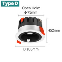 LED bewegingssensor spot 12W opbouw Anti-verblinding slim trap slaapkamer huis