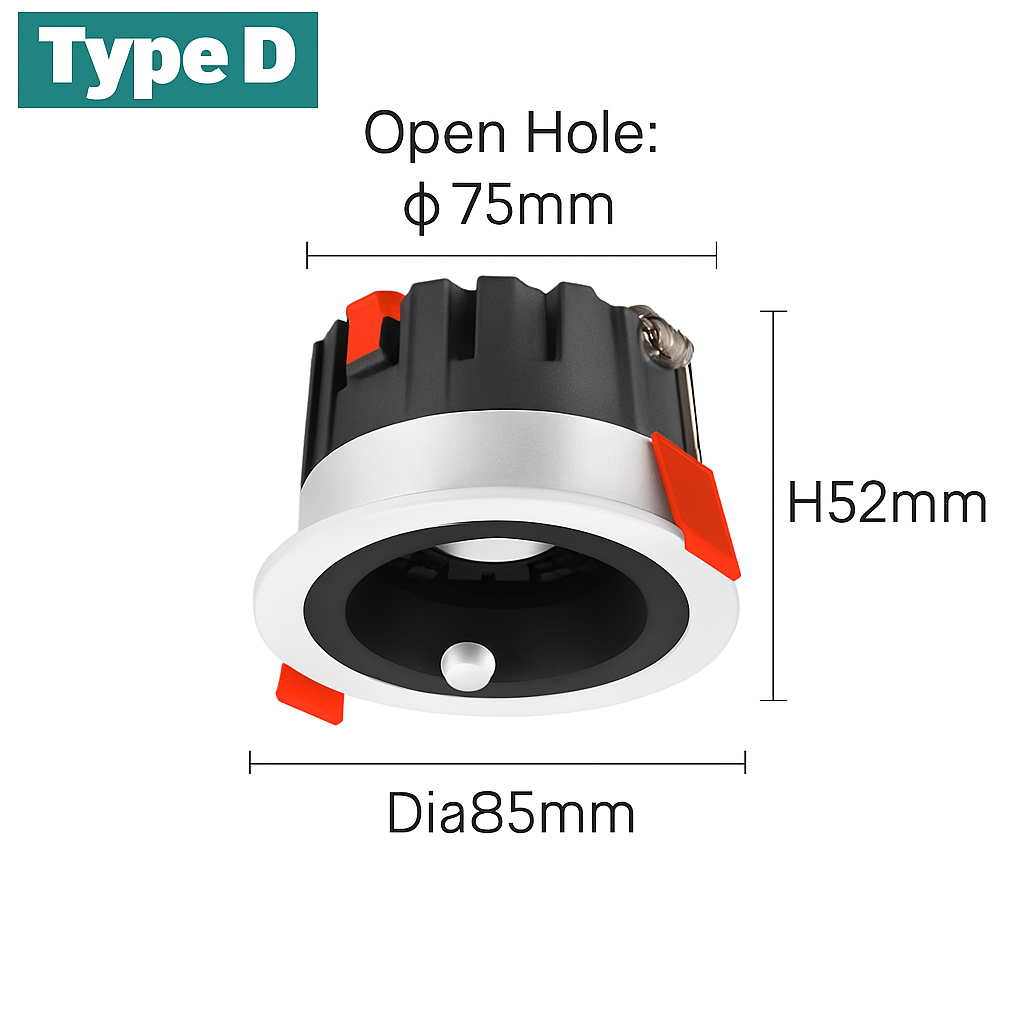 LED bewegingssensor spot 12W opbouw Anti-verblinding slim trap slaapkamer huis