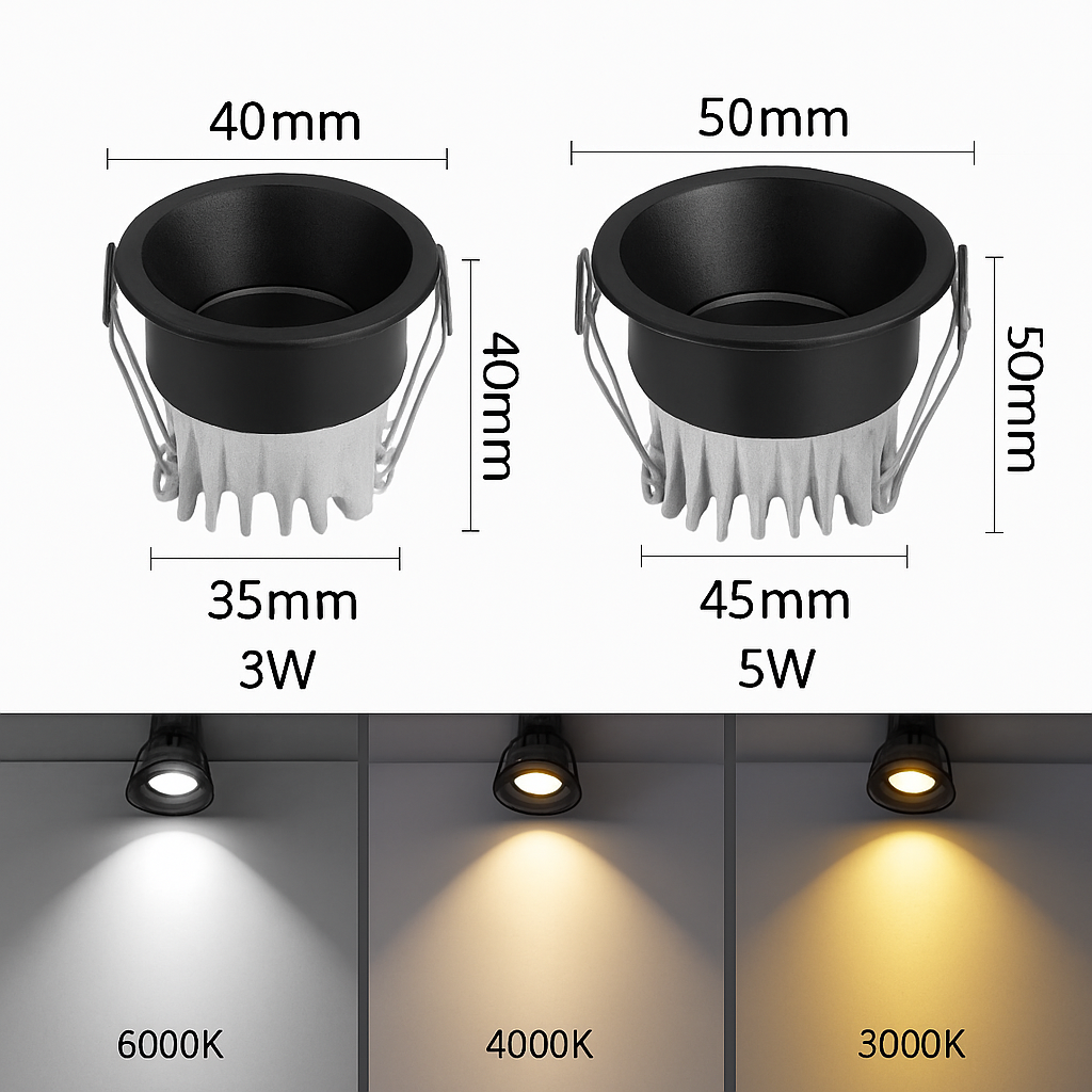 Spot Dimbare LED 3W 5W Antiverblindings LED LED verlichting slaapkamer keuken COB inbouw