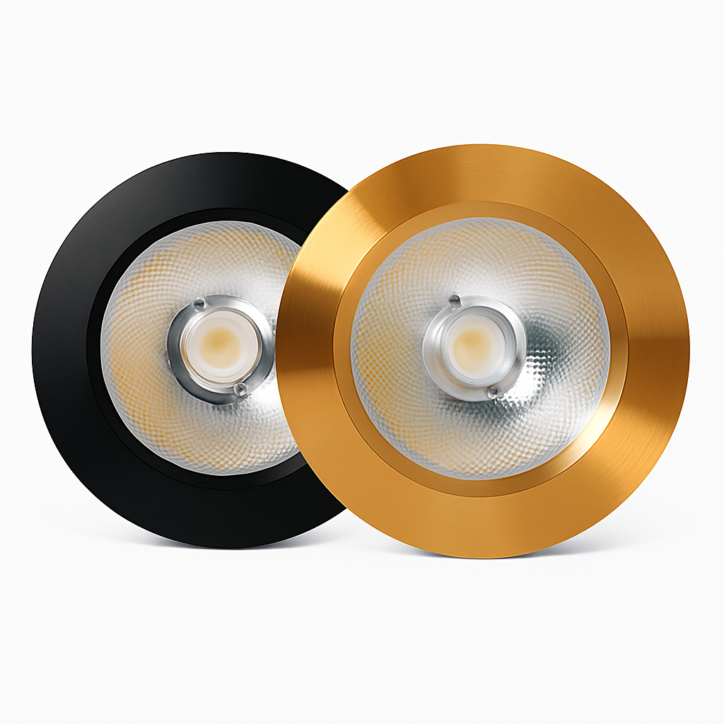 Spot moderne LED extra dun rond en aluminium Delma