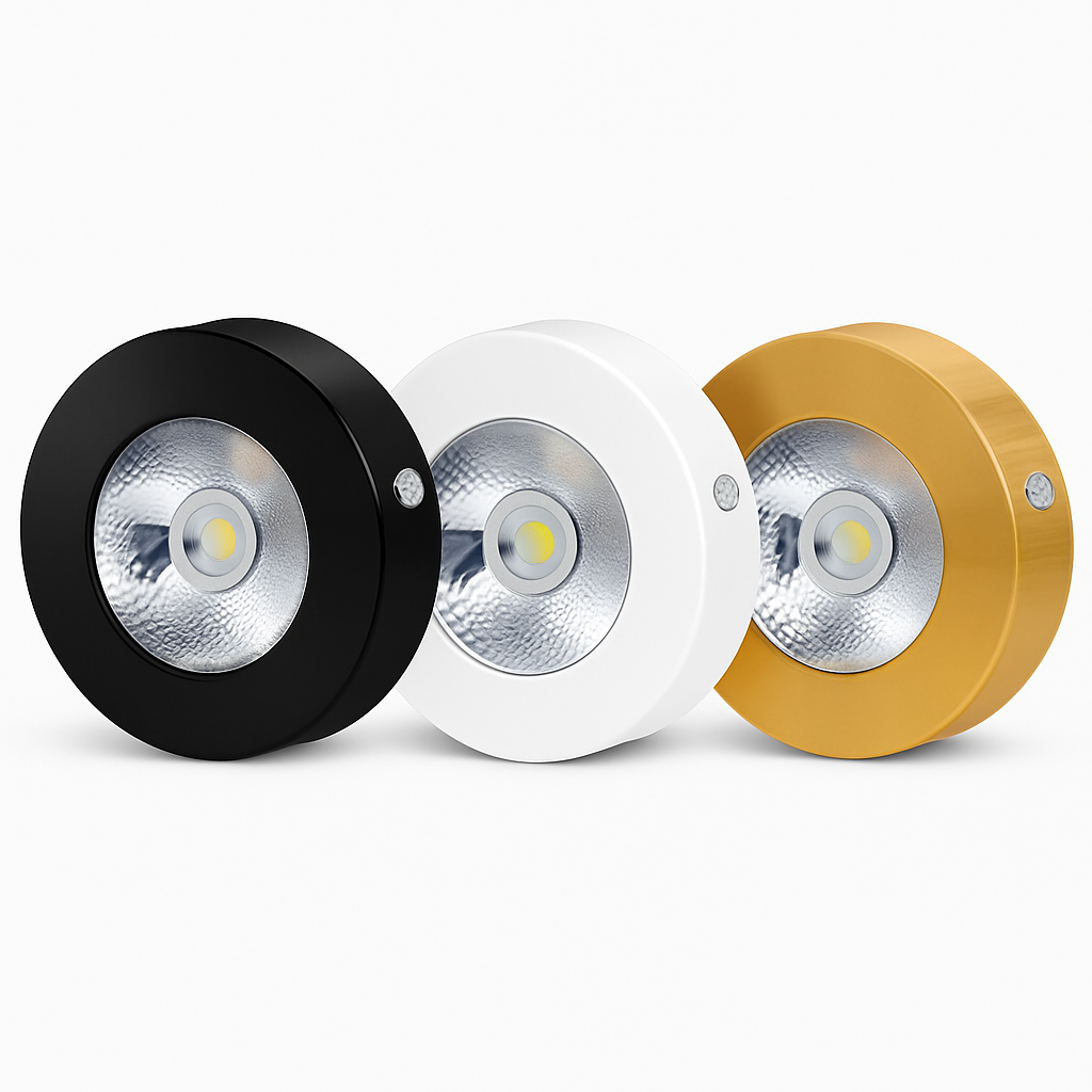 Spot moderne LED extra dun rond en aluminium Delma