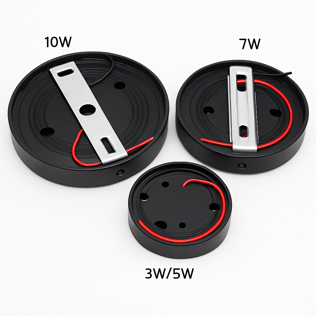 Spot moderne LED extra dun rond en aluminium Delma
