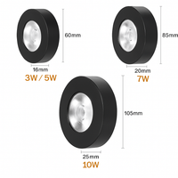 Spot moderne LED extra dun rond en aluminium Delma