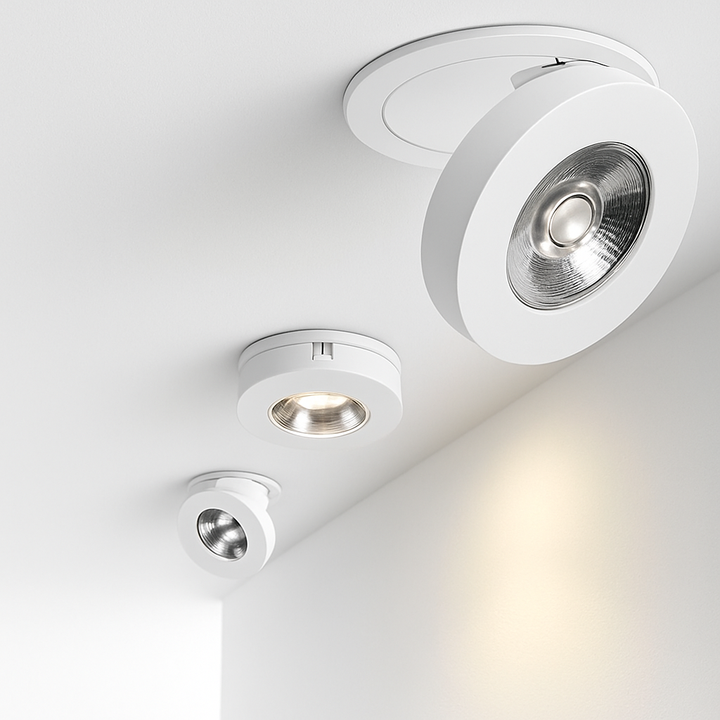 Moderne LED inbouwspot rond en verstelbaar Slim