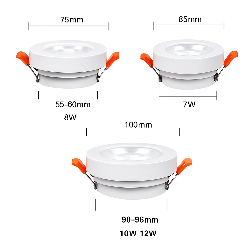 Moderne LED inbouwspot rond en verstelbaar Slim