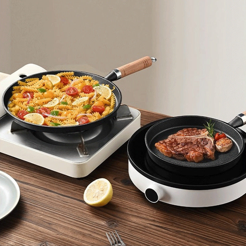Gietijzeren Koekenpan / Crêpepan met Houten Handgreep – 20 cm of 26 cm