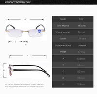 Brehn | Viselio Intelligente Leesbril met Multifocale Lensen | Ultraleicht & Blauwlichtfilter | Voor Dichtbij- & Verafzicht | Titanframe TR90