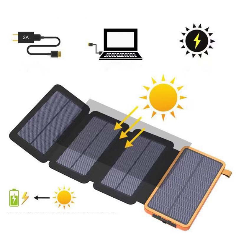 25000mAh Hoge Capaciteit Solar Powerbank - Snelladen