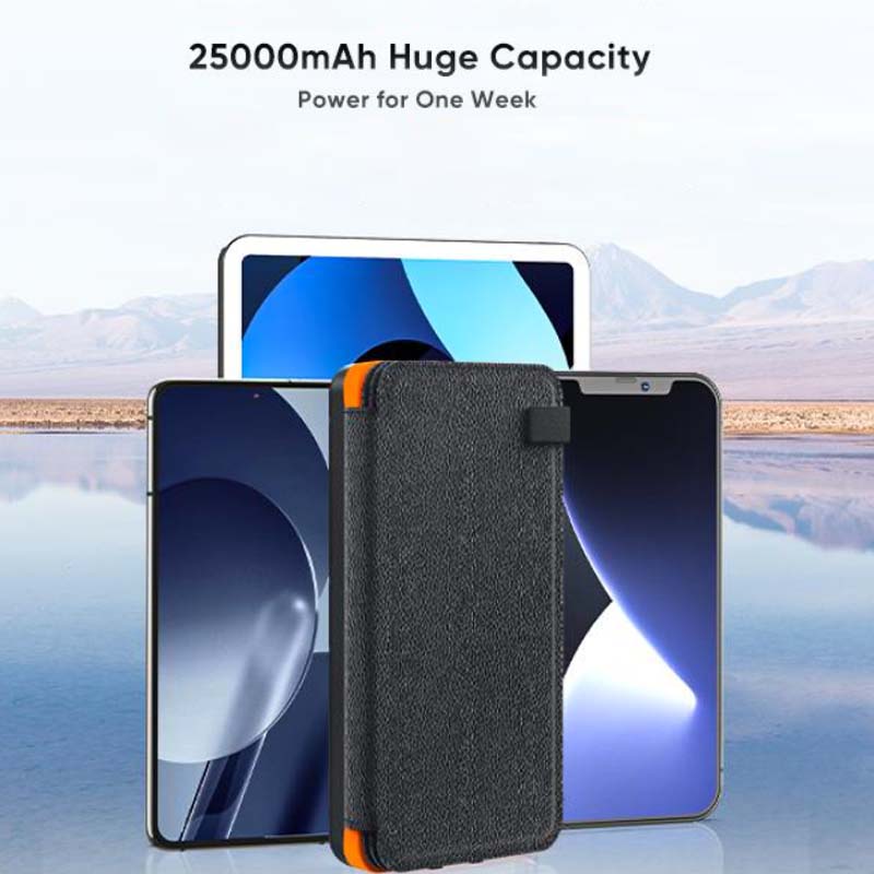 25000mAh Hoge Capaciteit Solar Powerbank - Snelladen