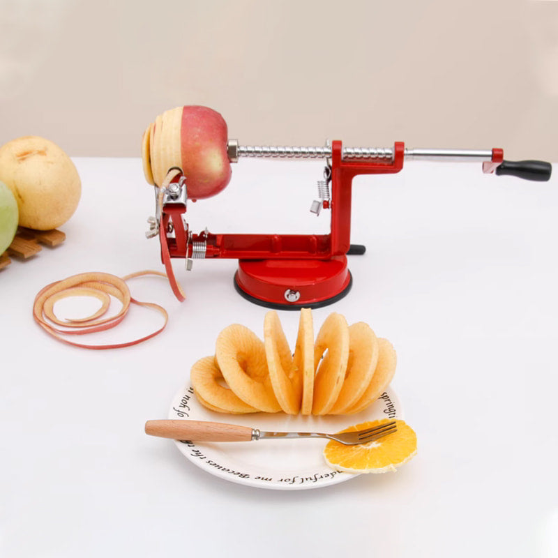 SpiraPeel | 3-in-1 Handmatige Kurbel-Schiller voor Schillen, Ontpitten en Snijden