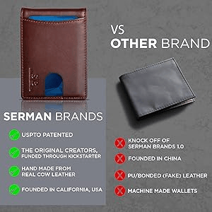 Pop Up aluminium tas Geld Clip Slanke Lederen Slots Creditcardhouder RFID Blokkerende Bifold Minimalistische Portemonnee