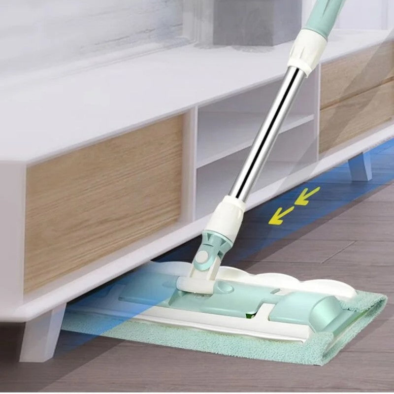 FlexiClean™ | Vloerwisser – Telescoopsteel, Microvezel & 360° Reiniging