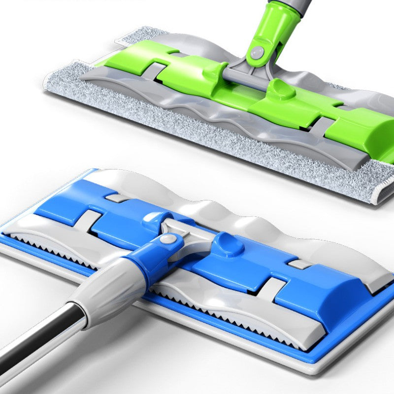 Mopmate™ | Vloermop met roestvrijstalen handvat, met herbruikbare, wasbare doeken