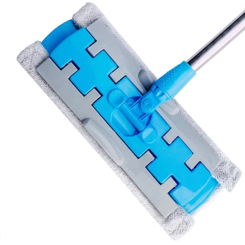 Mopmate™ | Vloermop met roestvrijstalen handvat, met herbruikbare, wasbare doeken