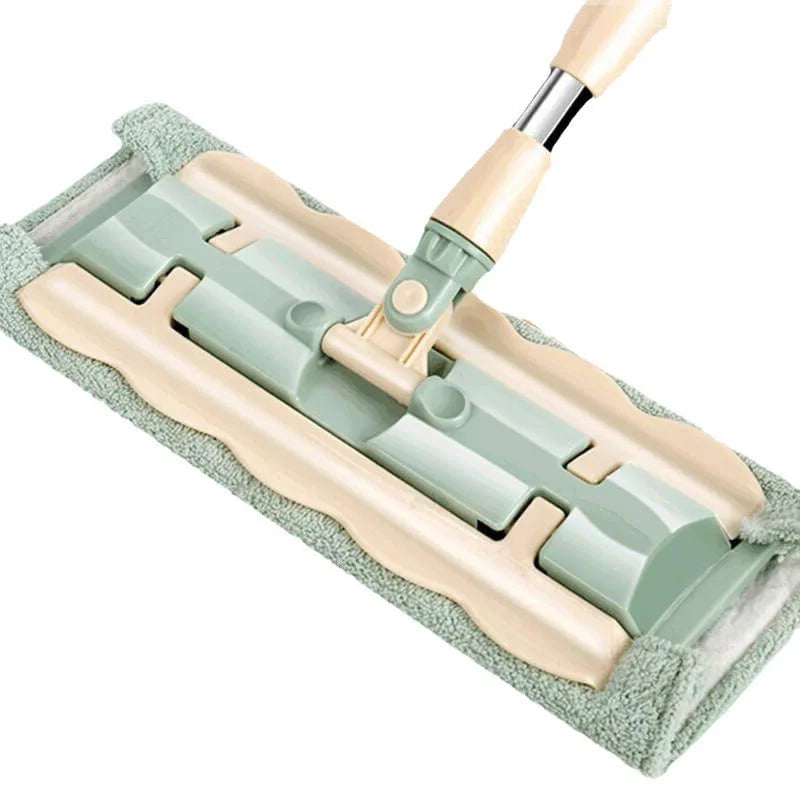 Mopmate™ | Vloermop met roestvrijstalen handvat, met herbruikbare, wasbare doeken