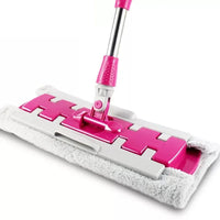 Mopmate™ | Vloermop met roestvrijstalen handvat, met herbruikbare, wasbare doeken