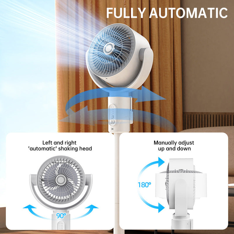 Motor Standventilator, 20 dB zeer stille ventilator, 30 m worpafstand, 2465 m³/h luchtvolume, ventilator met afstandsbediening & koeling